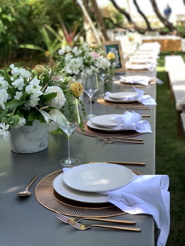 Surf Club Events Maui Wedding decor