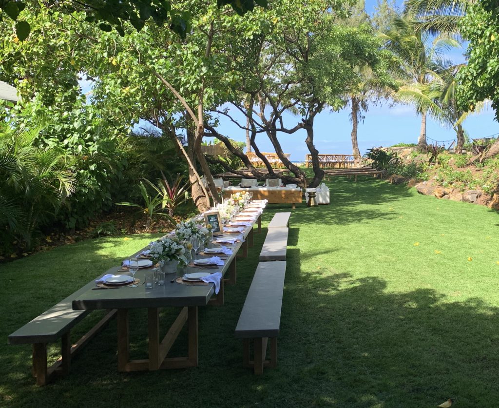 Surf Club Events Maui Wedding decor